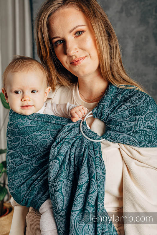 Chusta kółkowa, splot żakardowy, ramię bez zakładek (100% bawełna) - PAISLEY - HABITAT - standard 1.8m #babywearing
