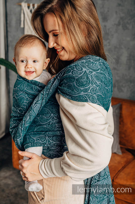 Żakardowa chusta do noszenia dzieci, bawełna - PAISLEY - HABITAT - rozmiar M #babywearing