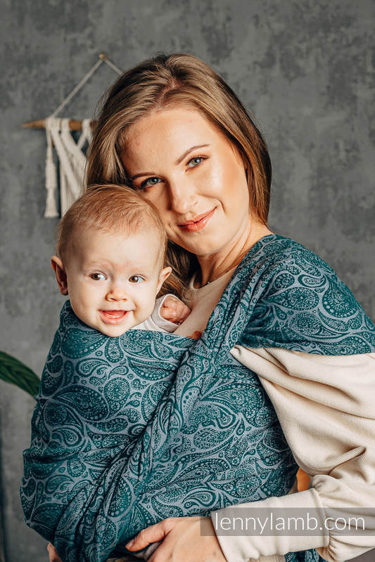 Żakardowa chusta do noszenia dzieci, bawełna - PAISLEY - HABITAT - rozmiar L #babywearing
