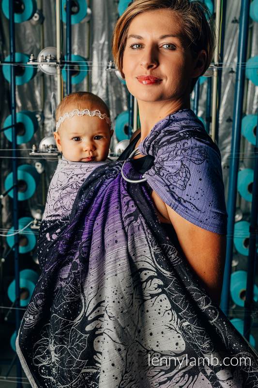 Fascia ad anelli, tessitura Jacquard (100% cotone), spalla aperta - WEAVING CHALLENGE - LIFELONG - taglia standard 1.8m #babywearing