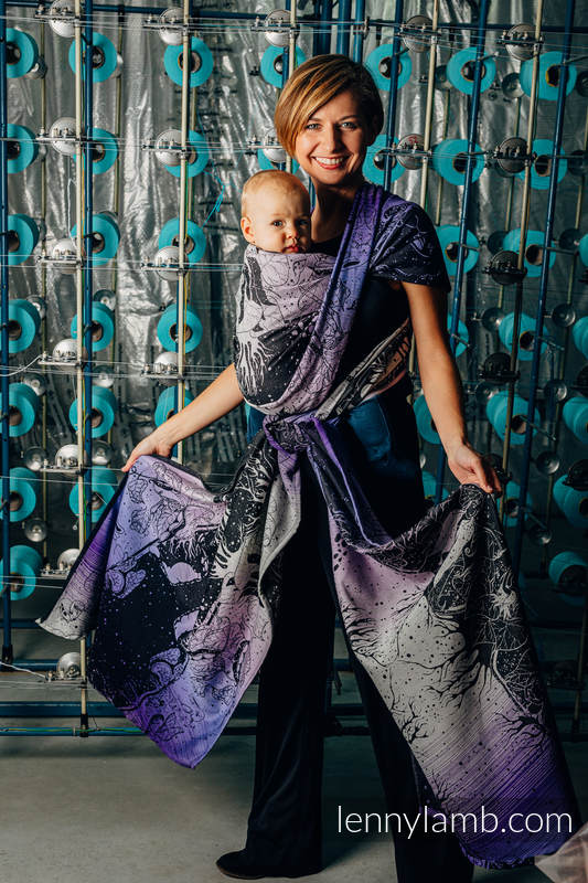 Żakardowa chusta do noszenia dzieci, 100% bawełna - WEAVING CHALLENGE - LIFELONG - rozmiar M #babywearing
