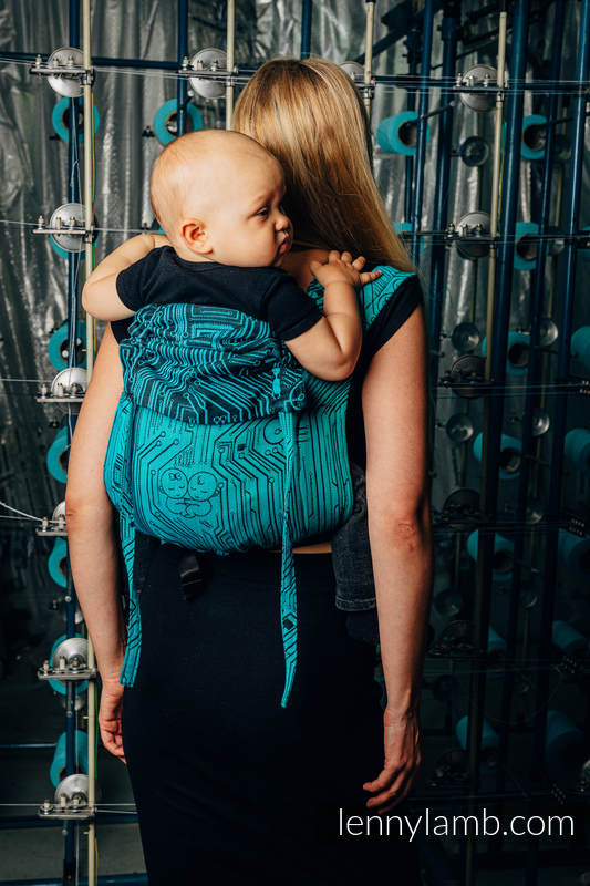 Lenny Buckle Onbuhimo baby carrier, standard size, jacquard weave (100% cotton) - WEAVING CHALLENGE - MOTHERBOARD #babywearing