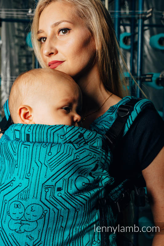 Nosidełko LennyUpGrade z tkaniny żakardowej 100% bawełna , rozmiar standard - WEAVING CHALLENGE - MOTHERBOARD #babywearing