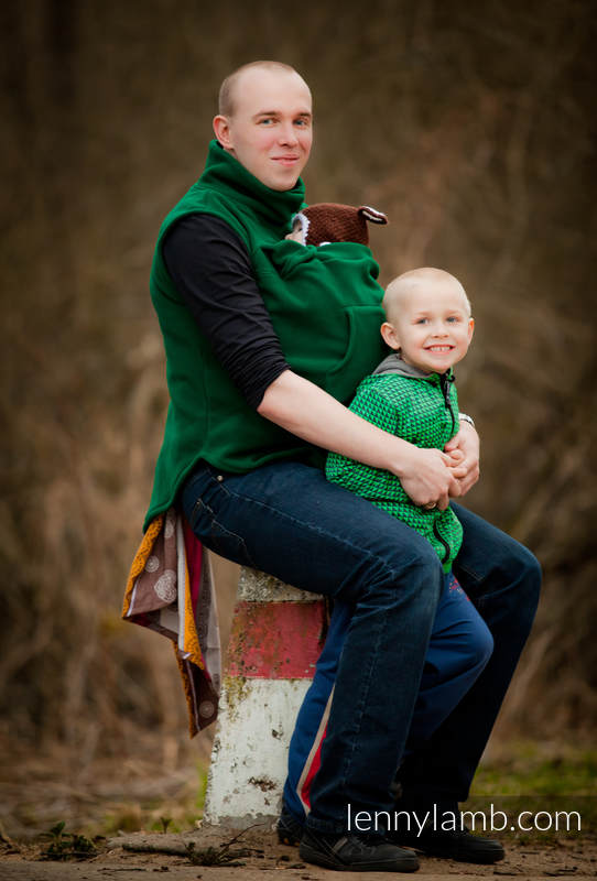 Fleece Babywearing Vest - size M - Green (grade B) #babywearing