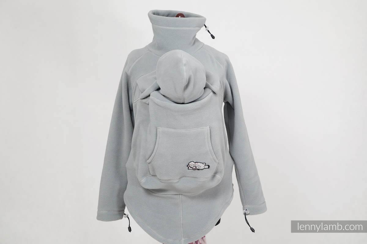 Fleece Babywearing Jacket - grey - size L #babywearing
