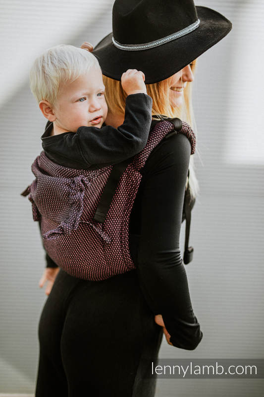 Onbuhimo de Lenny, taille standard, tissage pearl (60% Coton, 28% Lin, 12% Soie tussah) - LITTLE PEARL - VARIETE #babywearing
