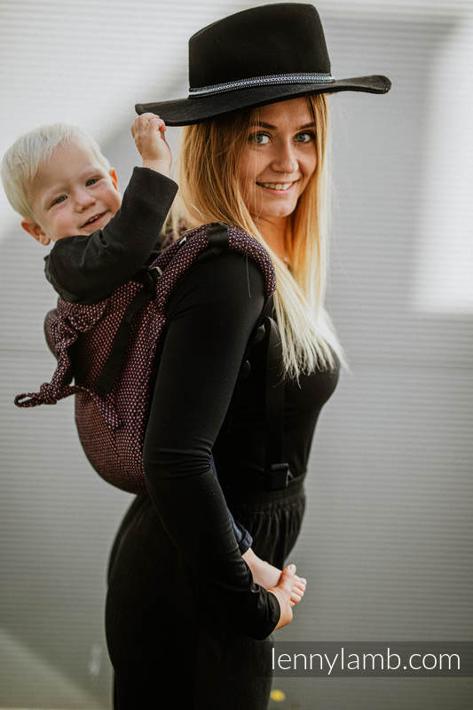 Nosidło Klamrowe ONBUHIMO, splot perłowy (60% Bawełna 28% Len 12% Jedwab Tussah), rozmiar Standard - MAŁA PERŁA - VARIETE #babywearing