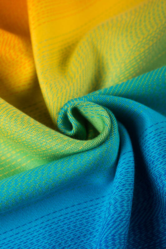 Baby Wrap, Jacquard Weave (100% cotton) - RAINBOW BABY - size XS (grade B) #babywearing