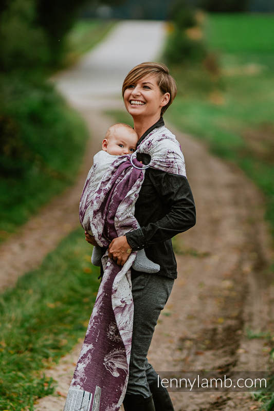 Ringsling, Jacquard Weave, with gathered shoulder (78% cotton 22% silk -  GALLOP - RACE - standard 1.8m #babywearing