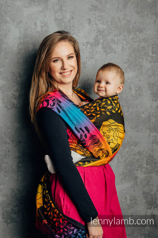 Baby Wrap, Jacquard Weave (100% cotton) - WEAVING CHALLENGE - EMBRACING THE FUTURE - size L #babywearing