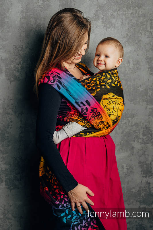 Baby Wrap, Jacquard Weave (100% cotton) - WEAVING CHALLENGE - EMBRACING THE FUTURE - size S #babywearing