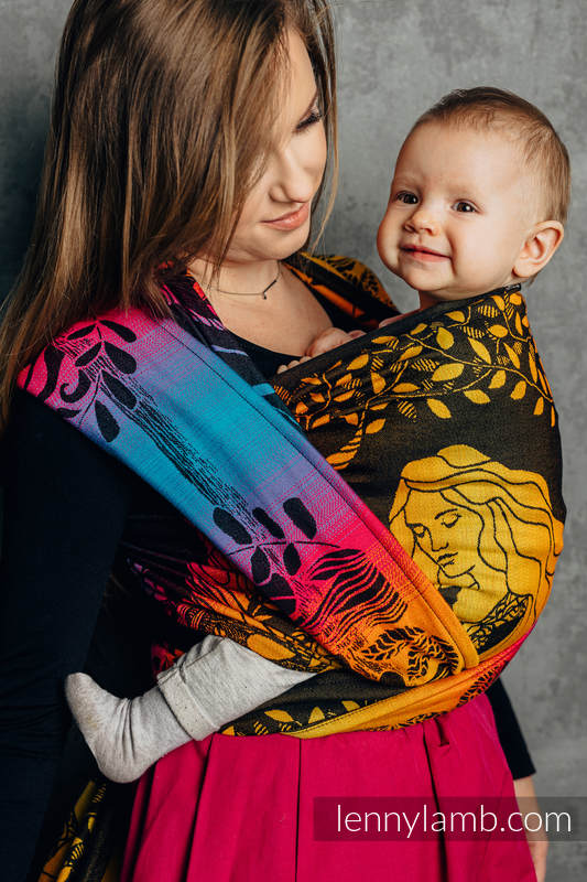Baby Wrap, Jacquard Weave (100% cotton) - WEAVING CHALLENGE - EMBRACING THE FUTURE - size M #babywearing
