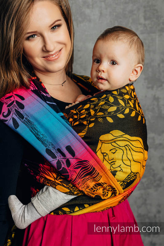 Żakardowa chusta do noszenia dzieci, 100% bawełna - WEAVING CHALLENGE - EMBRACING THE FUTURE - rozmiar XL #babywearing