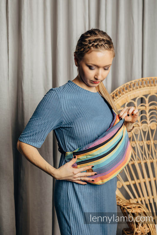 Waist Bag made of woven fabric, size large (100% cotton) - LUNA #babywearing