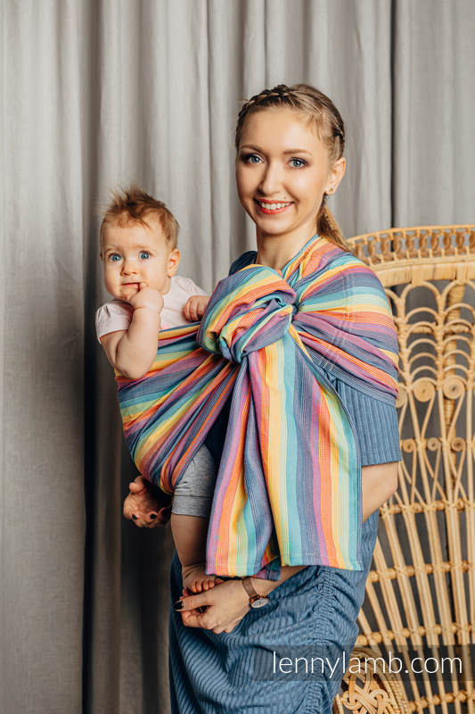 Sling, sergé brisé,  épaule sans plis (100 % coton) - LUNA - standard 1.8m #babywearing