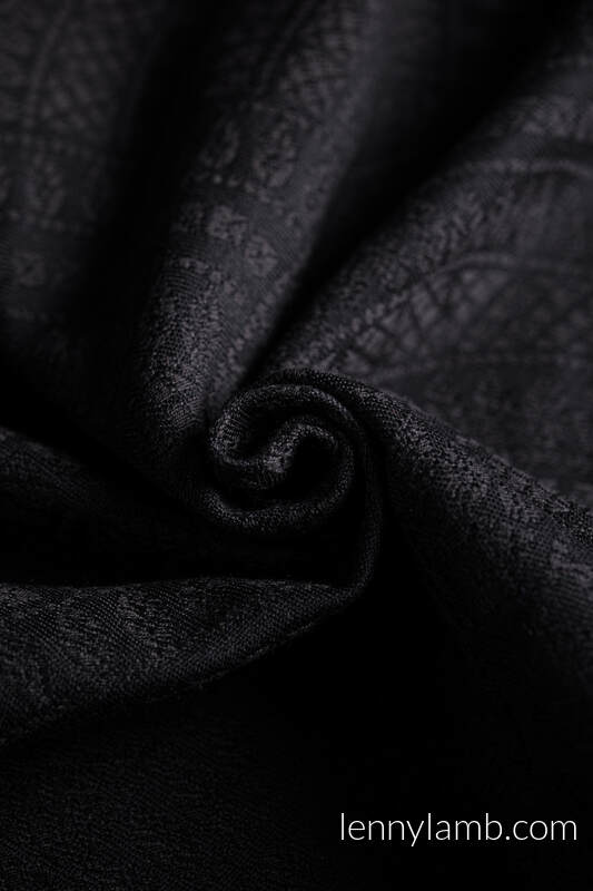 Cardigan long - taille L/XL - PEACOCK'S TAIL - PITCH BLACK (52% Coton, 37% Laine mérinos, 9% Polyester, 2% Elastan) #babywearing