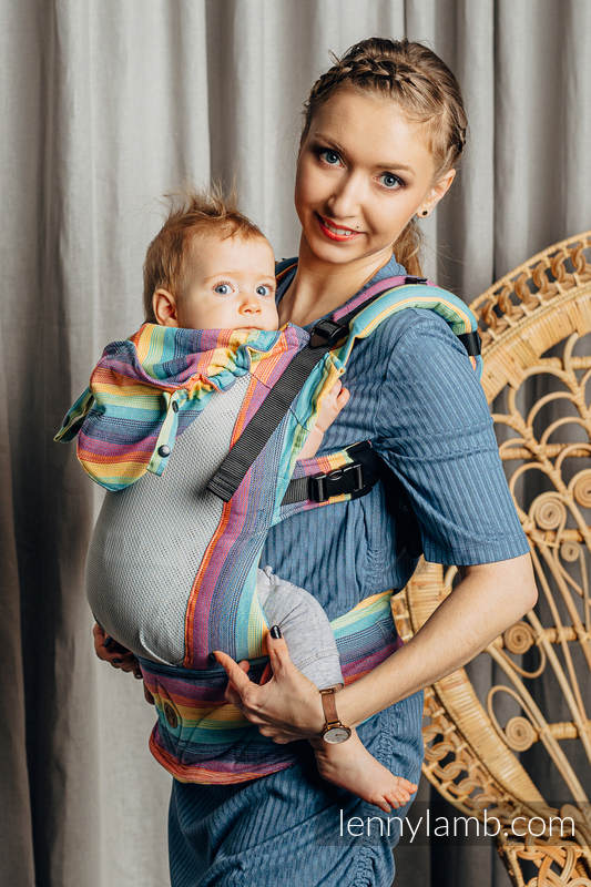 LennyGo Porte-bébé en maille ergonomique, taille toddler, sergé brisé, 86 % coton, 14% polyester - LUNA #babywearing