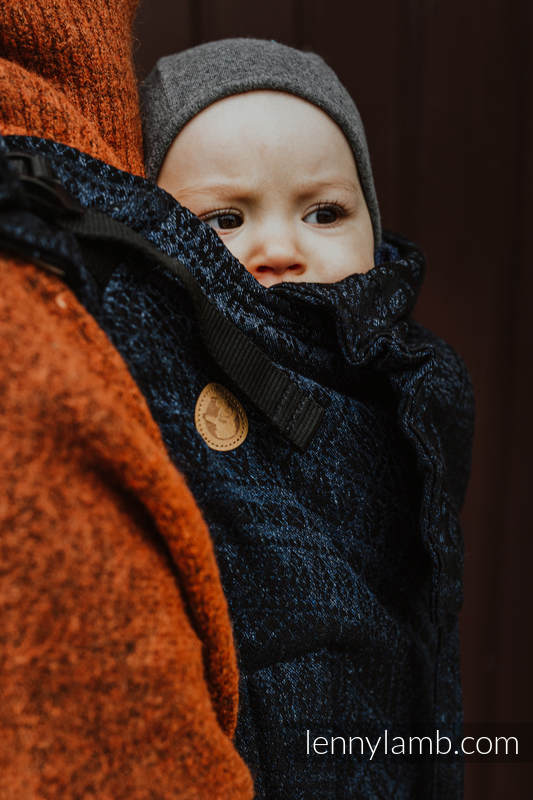 Nosidło Klamrowe ONBUHIMO  z tkaniny żakardowej (62% Bawełna 26% Len 12% Jedwab Tussah), rozmiar Toddler - PAWI OGON - SUBLIME #babywearing