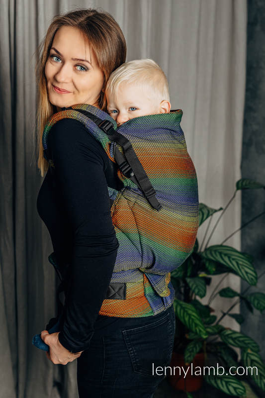 LennyPreschool Tragehilfe, Größe Preschool, Fischgrätmuster, 100% Baumwolle - LITTLE HERRINGBONE DISCOVERY #babywearing