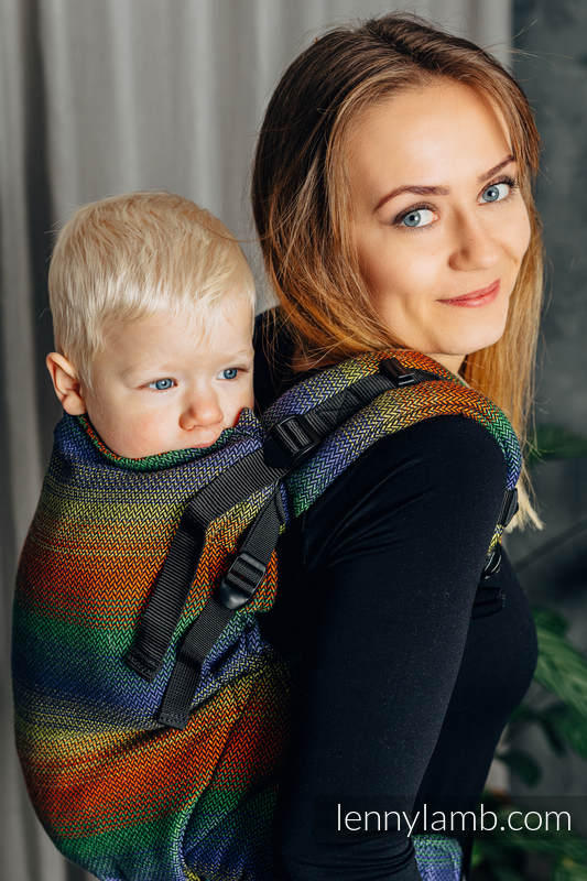 LennyPreschool Tragehilfe, Größe Preschool, Fischgrätmuster, 100% Baumwolle - LITTLE HERRINGBONE DISCOVERY #babywearing