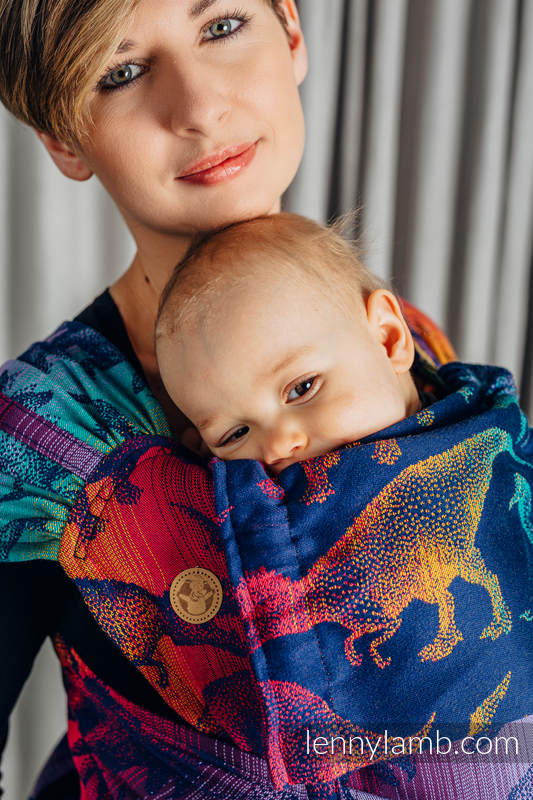 WRAP-TAI Toddler con cappuccio, tessitura jacquard, 100% cotone - JURASSIC PARK - NEW ERA #babywearing