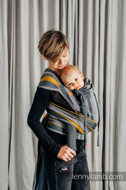 WRAP-TAI carrier Toddler, broken-twill weave - 100% cotton - with hood, SMOKY - HONEY #babywearing