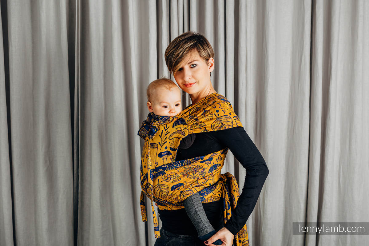WRAP-TAI toddler avec capuche, jacquard/ 100 % coton / UNDER THE LEAVES - GOLDEN AUTUMN #babywearing