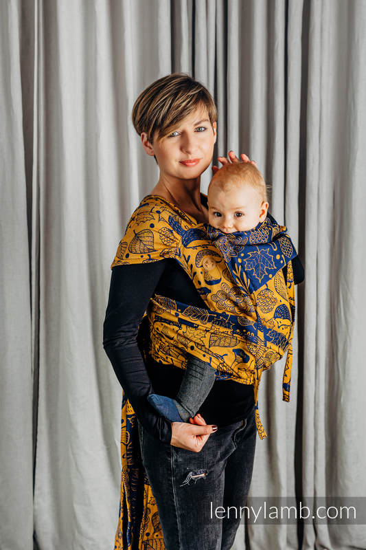 WRAP-TAI carrier Toddler with hood/ jacquard twill / 100% cotton / UNDER THE LEAVES - GOLDEN AUTUMN #babywearing