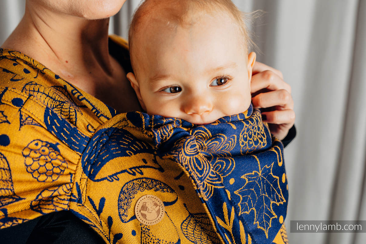 WRAP-TAI carrier Mini with hood/ jacquard twill / 100% cotton / UNDER THE LEAVES - GOLDEN AUTUMN #babywearing