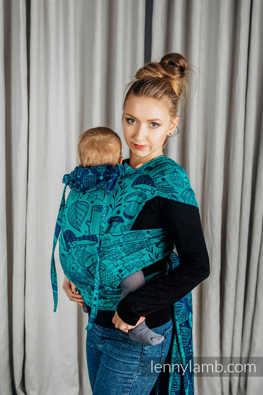 WRAP-TAI carrier Mini with hood/ jacquard twill / 100% cotton / UNDER THE LEAVES #babywearing