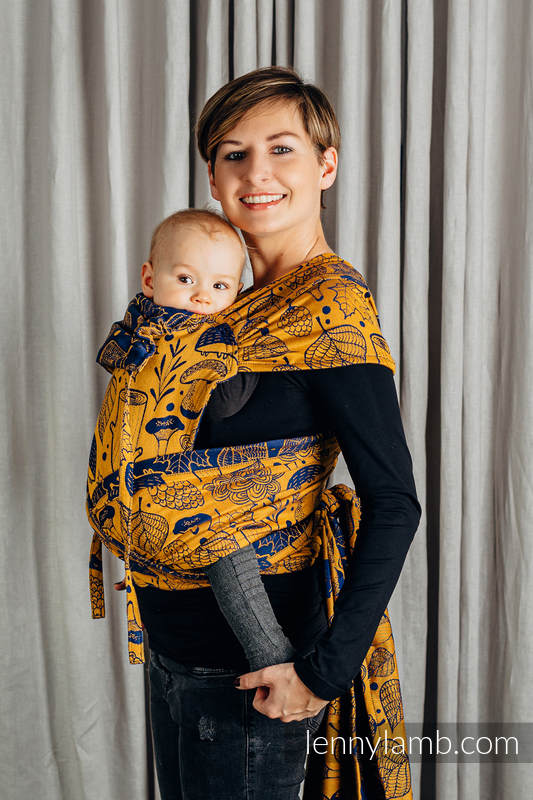 WRAP-TAI portabebé Toddler con capucha/ jacquard sarga/100% algodón/ UNDER THE LEAVES - GOLDEN AUTUMN #babywearing