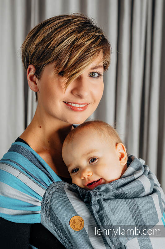 Wrap-Tai Tragehilfe Toddler / Kreuzköper-Bindung / 100% Baumwolle / mit Kapuze / MISTY MORNING #babywearing