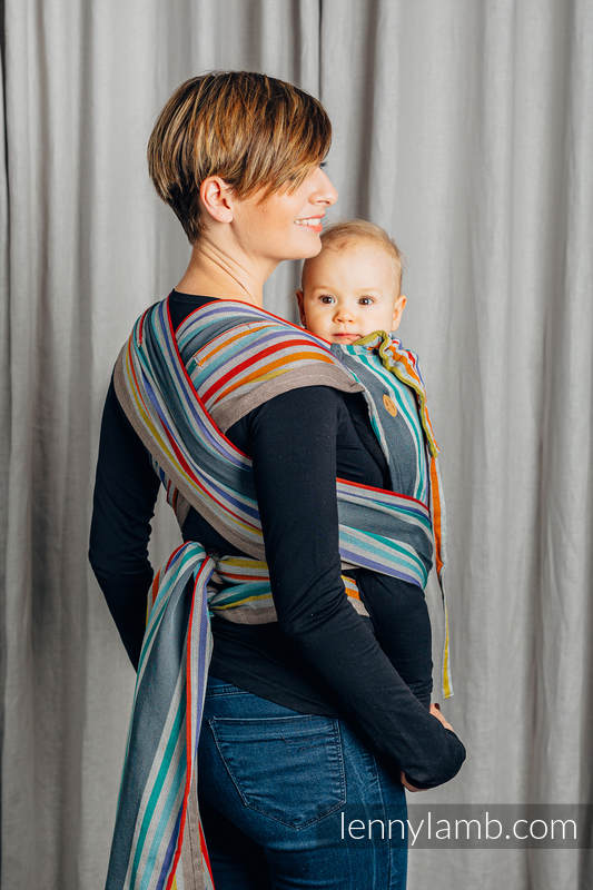 Wrap-Tai Tragehilfe Mini / Kreuzköper-Bindung / 100% Baumwolle / mit Kapuze /  OASIS #babywearing