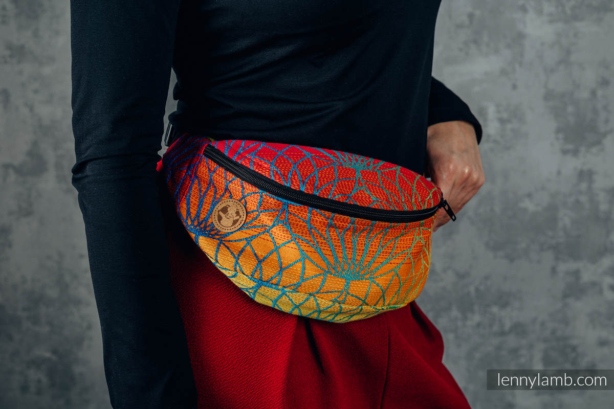 Marsupio portaoggetti Waist Bag in tessuto di fascia (100% cotone) -  RAINBOW LOTUS  #babywearing
