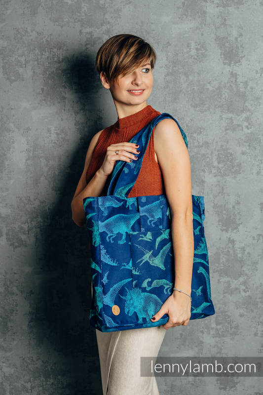 Shoulder bag made of wrap fabric (100% cotton) - JURASSIC PARK - EVOLUTION  - standard size 37cmx37cm #babywearing