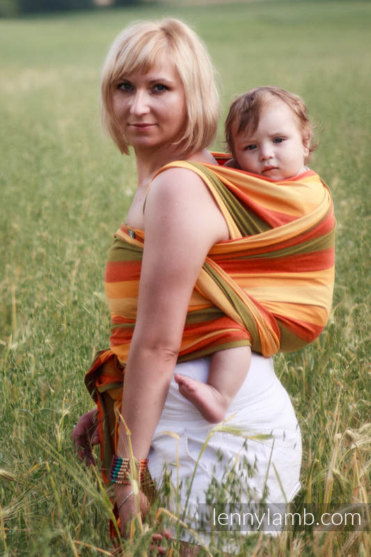 Chusta do noszenia dzieci, tkana splotem skośno-krzyżowym (100% bawełna) - LATO - rozmiar XL #babywearing