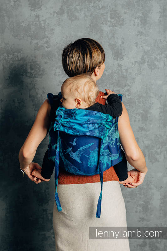 Nosidło Klamrowe ONBUHIMO z tkaniny żakardowej (100% bawełna), rozmiar Toddler - PARK JURAJSKI - EWOLUCJA #babywearing