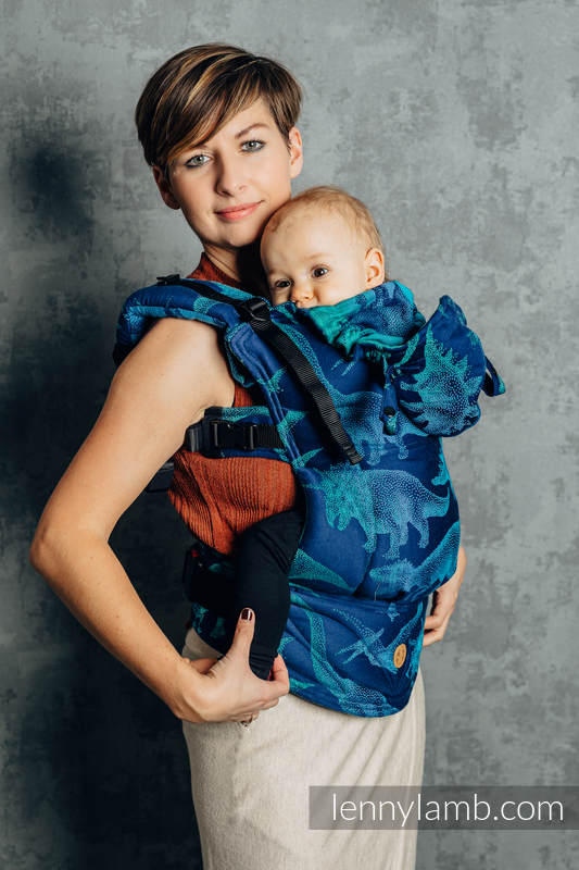Marsupio Ergonomico LennyGo, misura Baby, tessitura jacquard 100% cotone - JURASSIC PARK - EVOLUTION #babywearing