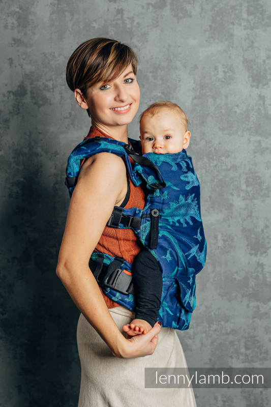 Nosidełko LennyUpGrade z tkaniny żakardowej 100% bawełna , rozmiar standard - PARK JURAJSKI - EWOLUCJA #babywearing