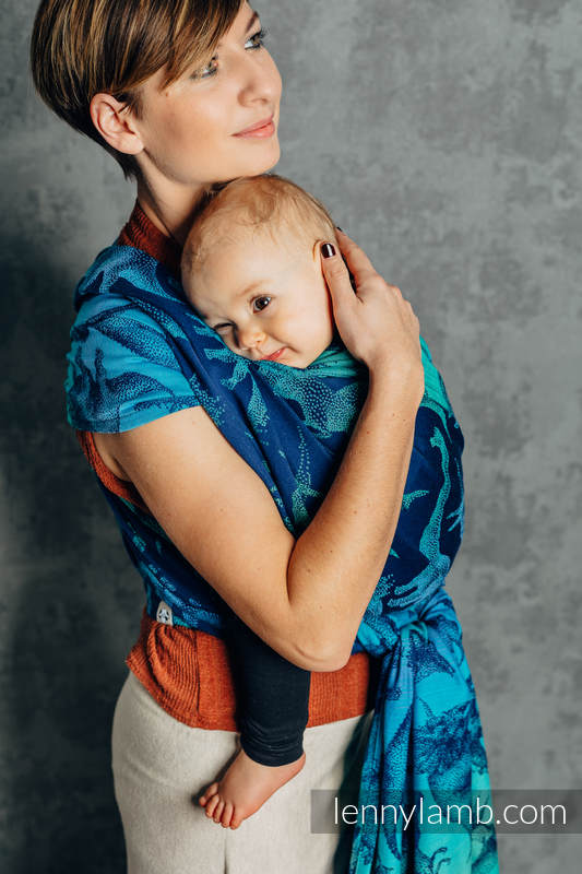 Fular, tejido jacquard (100% algodón) - JURASSIC PARK - EVOLUTION - talla XS #babywearing