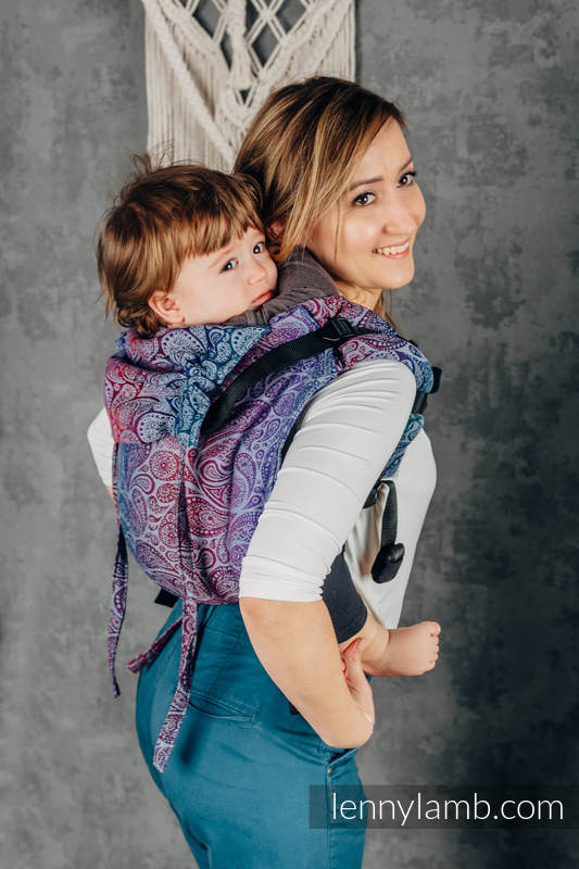 Lenny Buckle Onbuhimo baby carrier, standard size, jacquard weave (100% cotton) - PAISLEY - KINGDOM  #babywearing