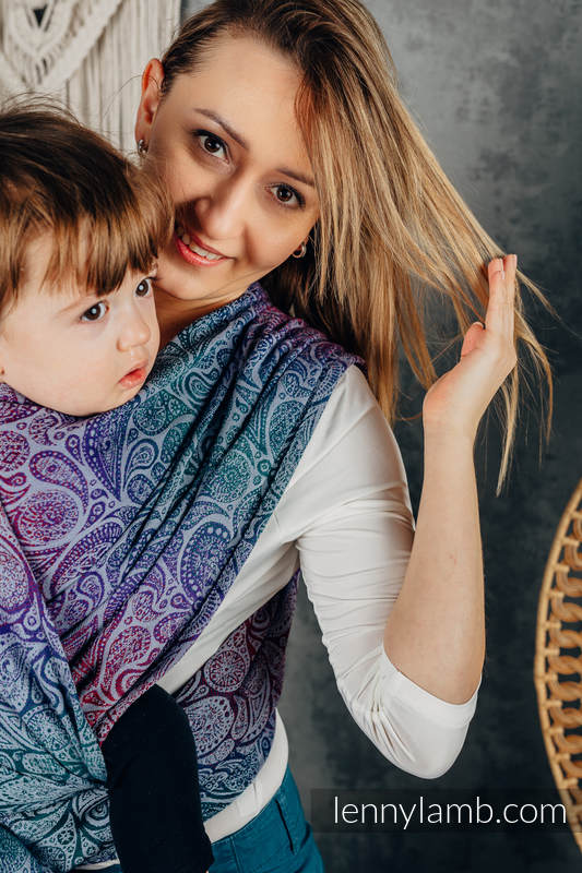 Écharpe, jacquard (100% coton) - PAISLEY - KINGDOM - taille S #babywearing