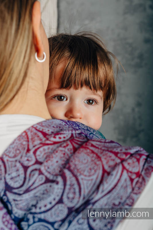 Żakardowa chusta do noszenia dzieci, bawełna - PAISLEY - KINGDOM - rozmiar XS #babywearing