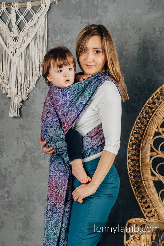 Baby Wrap, Jacquard Weave (100% cotton) - PAISLEY - KINGDOM - size XL #babywearing