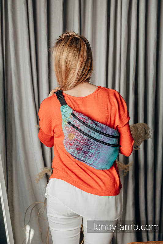 Marsupio portaoggetti Waist Bag in tessuto di fascia, misura large (100% cotone) - SYMPHONY - DAYDREAM #babywearing