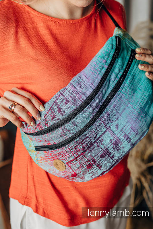 Waist Bag made of woven fabric, size large (100% cotton) - SYMPHONY - DAYDREAM #babywearing