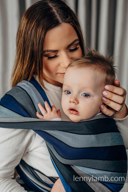 Chusta do noszenia dzieci, tkana splotem skośno-krzyżowym (100% bawełna) - WODOSPAD - rozmiar L #babywearing