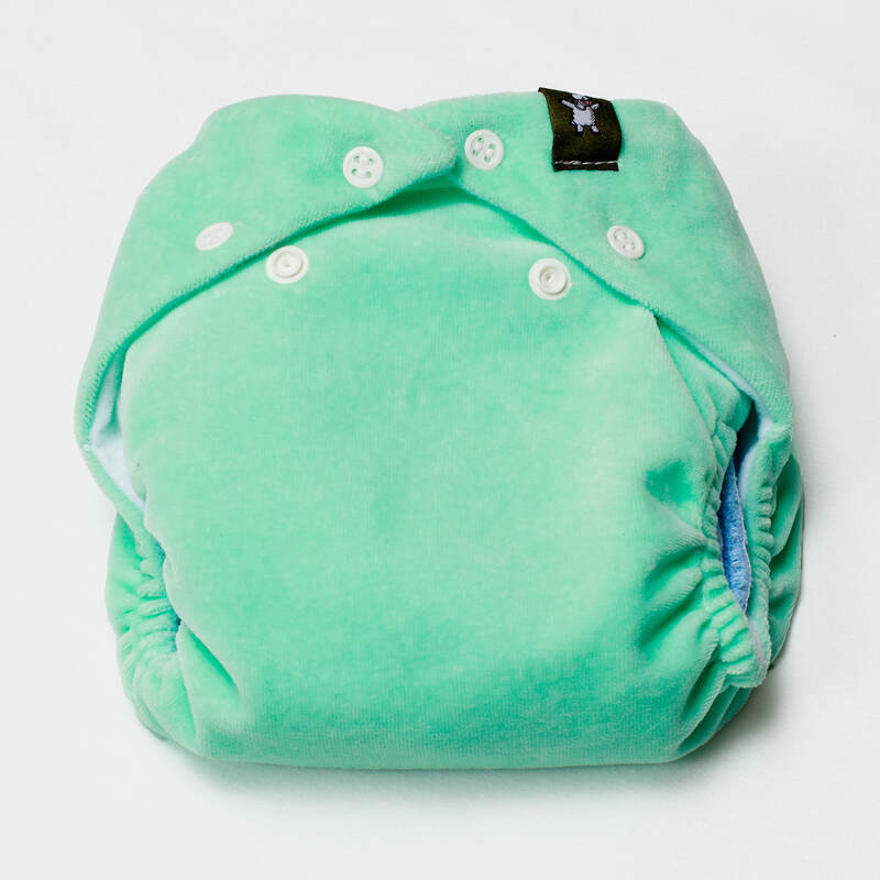Pieluszka Wielorazowa SIMPLE - Pluszowa - Zielona #babywearing