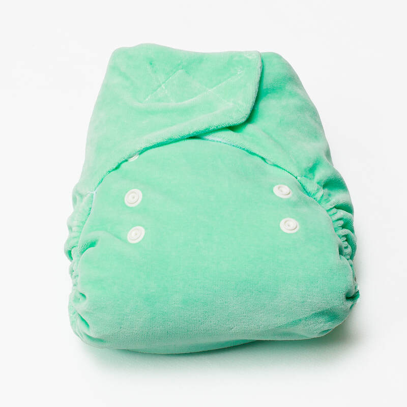 Pieluszka Wielorazowa FIT - Pluszowa - Zielona #babywearing
