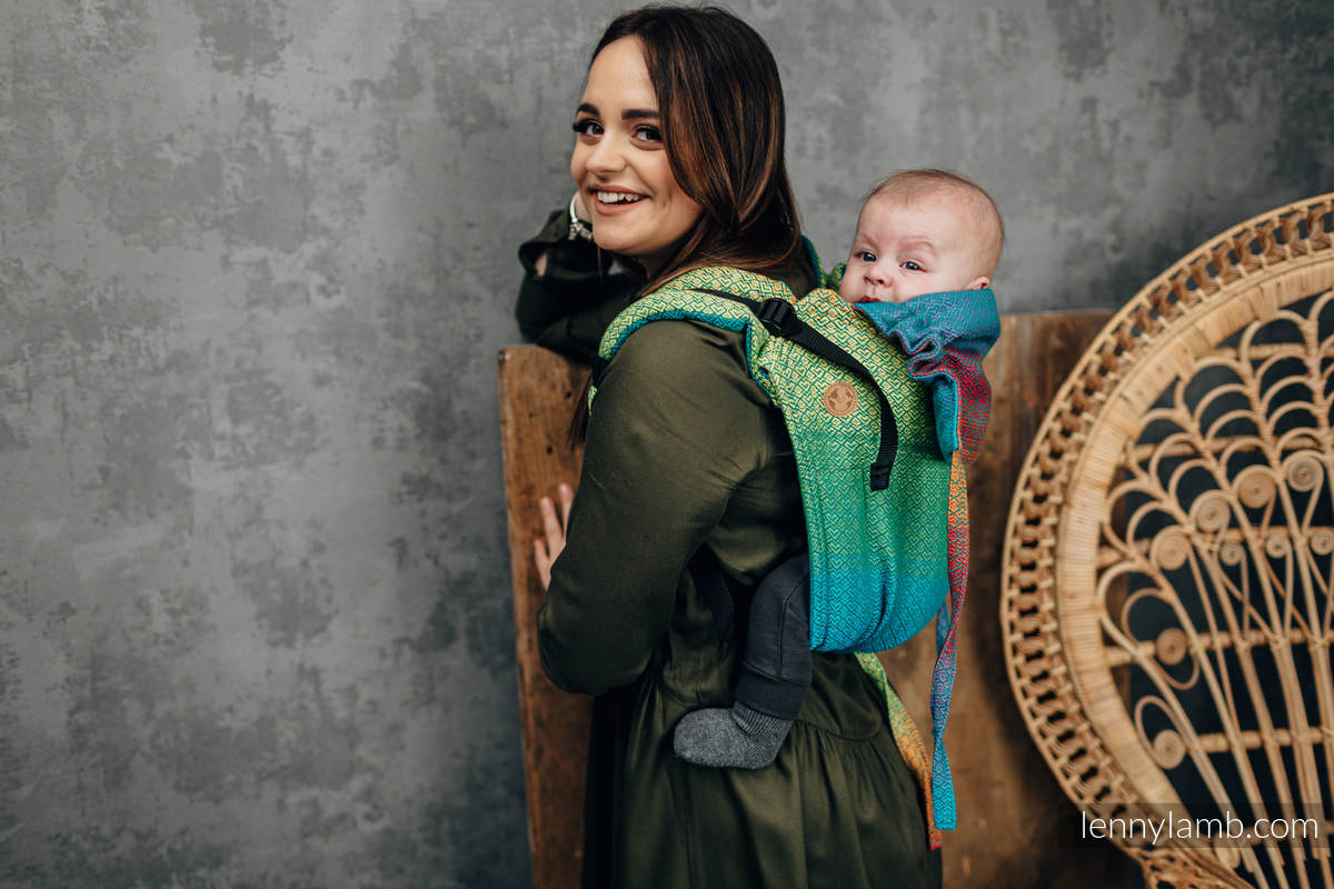 Lenny Buckle Onbuhimo baby carrier, standard size, jacquard weave (100% cotton) - LITTLELOVE JUNGLE #babywearing